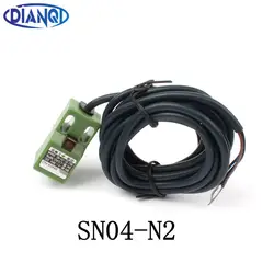 DIANQI Индуктивный сенсор SN04-N2 NPN 3 провода NC DC 6-36 в расстояние обнаружения 4 мм датчик приближения сенсор переключатель