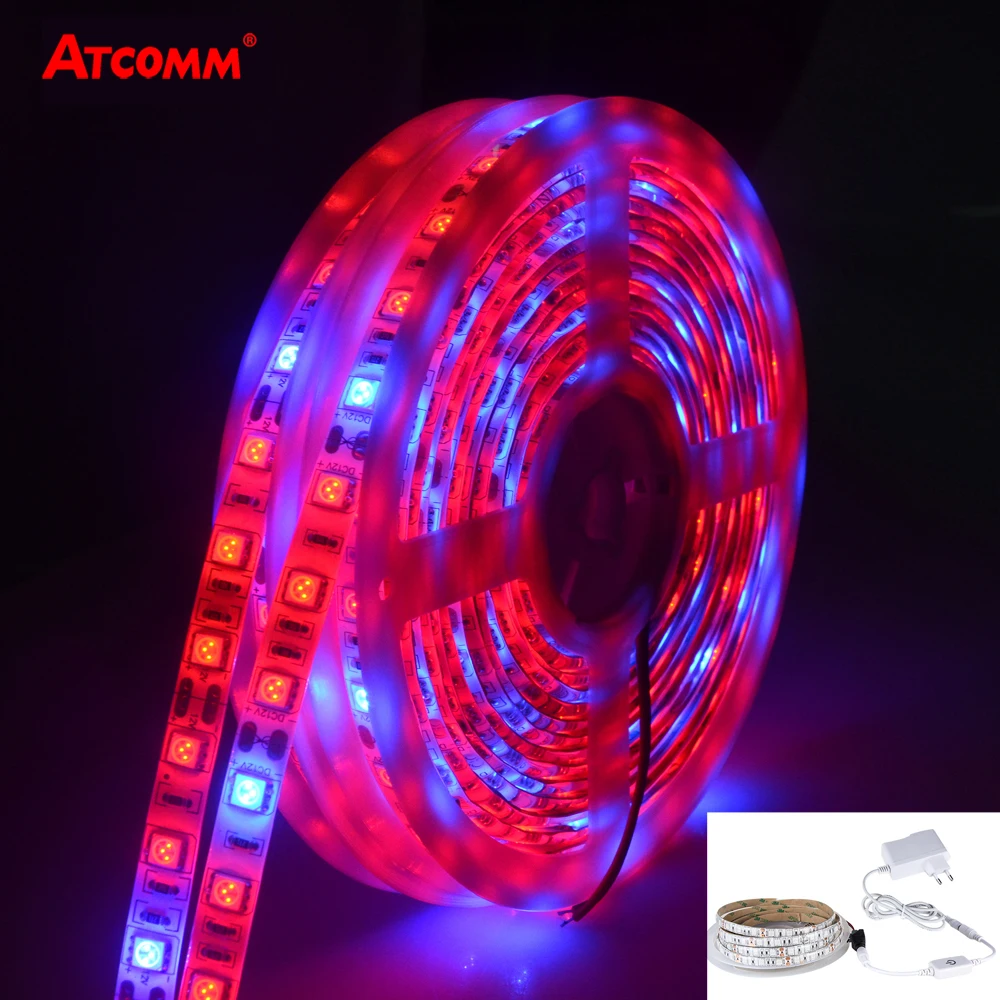 Фитолампа полного спектра с 300 светодиодами 5 м 5050 IP65 12 В|Промышленные LED-лампы| |