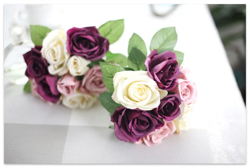 roses artificial flower wedding bouquet 3