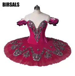Индивидуальные Роза Красный Классическая Балетные костюмы пачка Профессиональный балерина танец costumebt8993d