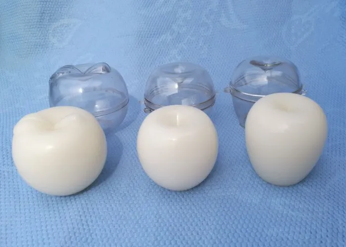 

CHUANGGE Apple Shape Candle Mold DIY Candle Making Kits Handmade Tools Material Soy Wax Soap Molds Apple Shape For Chrismtmas