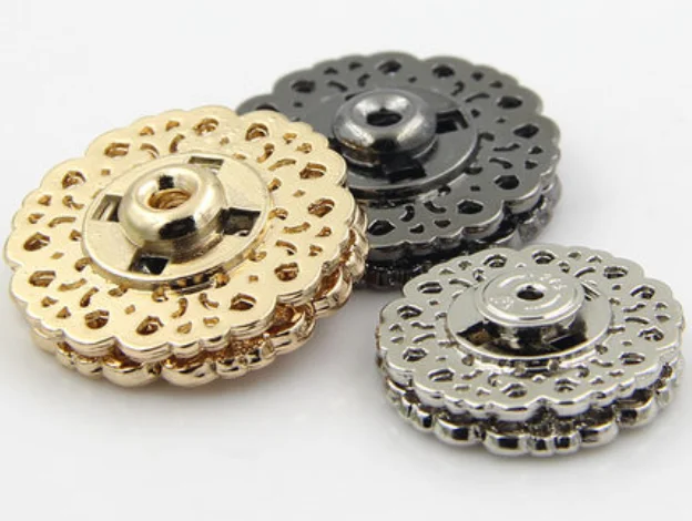 

6 PCS Metal Buttons Dark Buttons Invisible Buttons Coat Buttons Female Sweaters