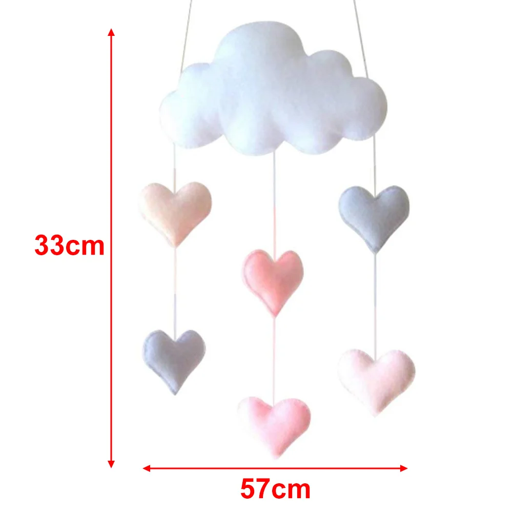 Hanging Felt Baby Pendant Children Bedroom Mobile Loving Heart Cloud Cute Ceiling Gift Home Decor