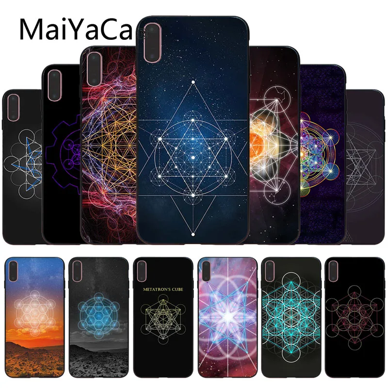 

MaiYaCa Metatron Array New Personalized print Phone Accessories Case For iphone X 8 8plus Black Case cover And 7 7plus 6 6s