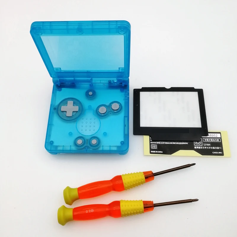 Замена для GBA SP светящаяся в темноте GITD светящаяся прозрачная синяя оболочка корпуса для nintendo GameBoy Advance SP консоль