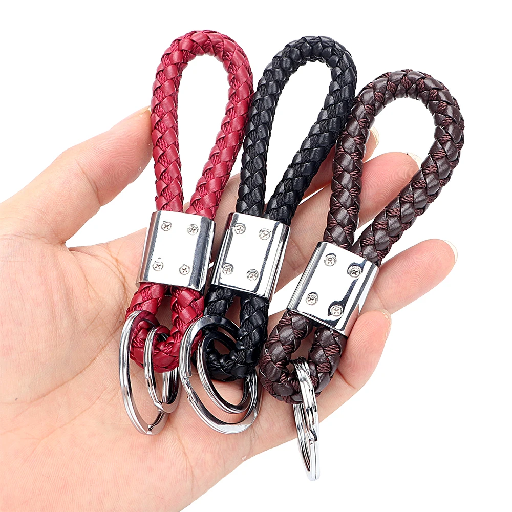 Leather 3 Colors Keyring Car Key Rings Keychains Key Holder Car styling