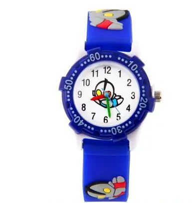 Горячая 3D крутые Супермен мультфильм часы повседневные модные спортивные кварцевые часы для детей мальчиков детские наручные часы - Цвет: Синий