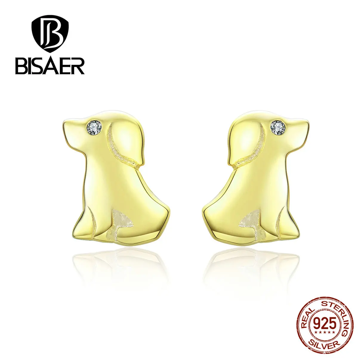 

Small Dog Earrings 925 Sterling Silver Cute Little Doggy Stud Earrings for Women 2019 brincos Sterling Silver Jewelry ECE584