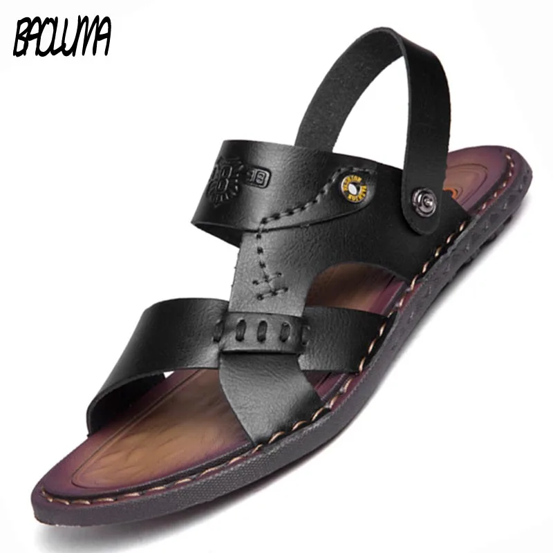 

Men Sandals Brand Summer Sandals Men Outdoor Beach Slippers Walking Sport Male Moccasins Rome Rubber Sole Casual Shoes Big Size