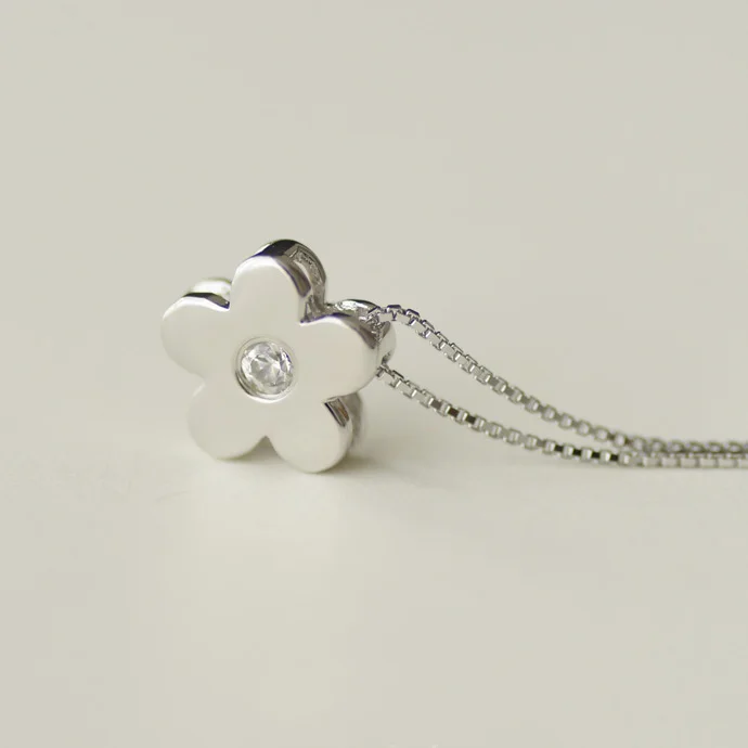 

925 Sterling Silver Flower Necklaces & Pendants For Women High Quality Sterling-silver-jewelry