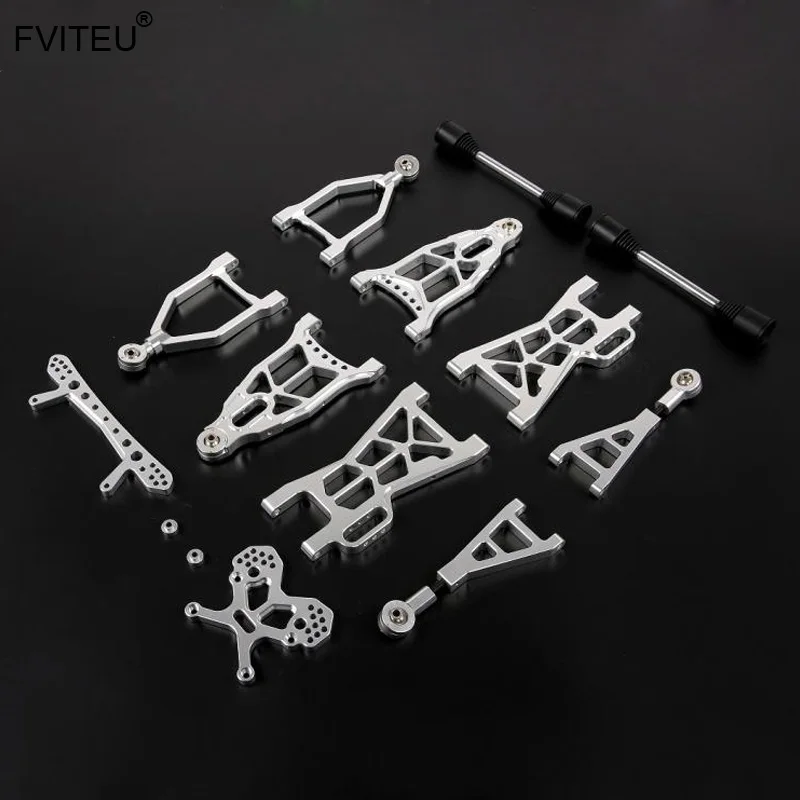 

FVITEU CNC Alloy Extended Front and Rear Upper and lower Suspension A-Arm kit for 1/5 HPI KM Rovan Baja 5B 5T 5SC