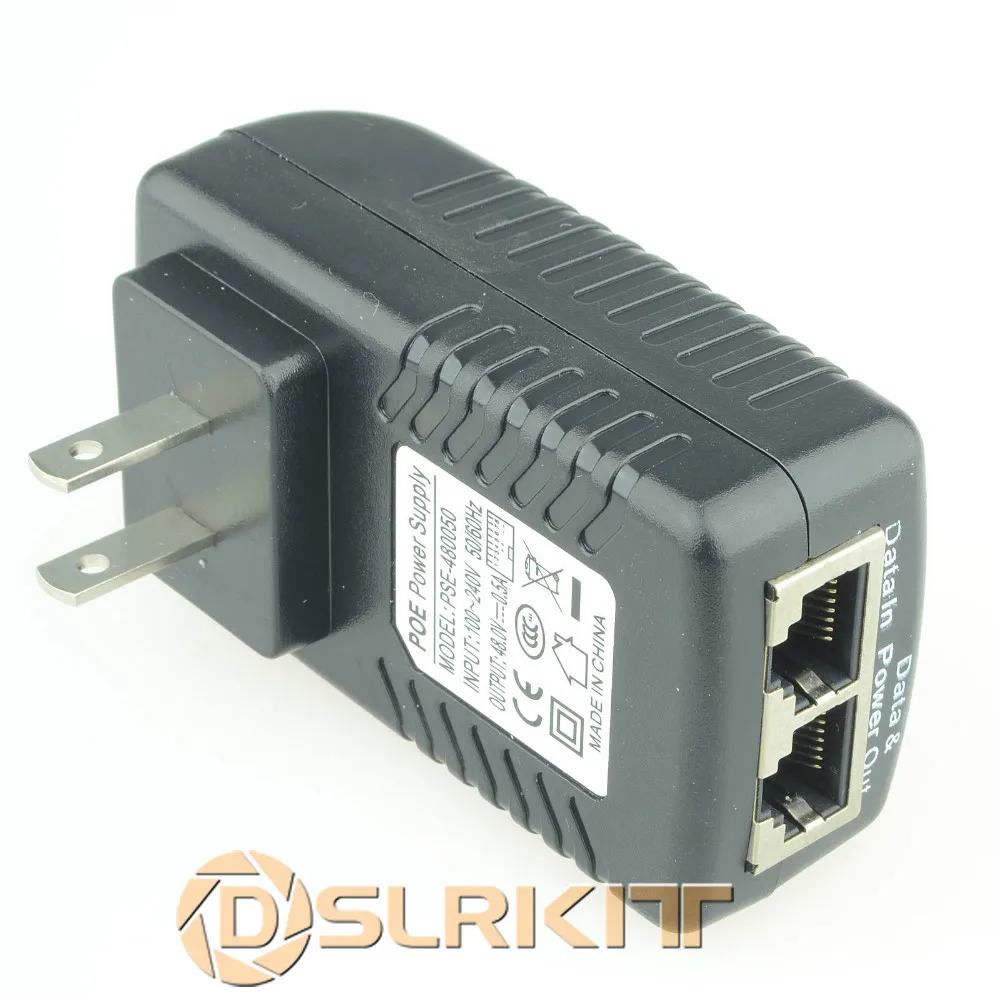 DSLRKIT 48 В 0.5A PoE инжектор питания через Ethernet адаптер для беспроводной точки доступа AP