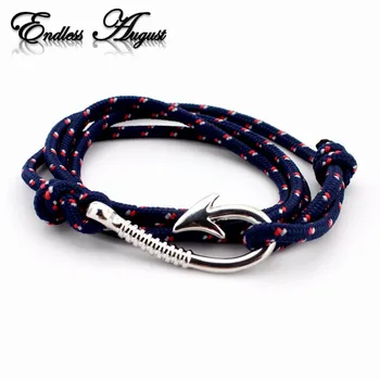 

Endless August Multilayer Rope Bracelet Pulseras Hombre Tom Hope Nautical Anchor Sailor Anchor Bracelets Men Fiendship Gifts