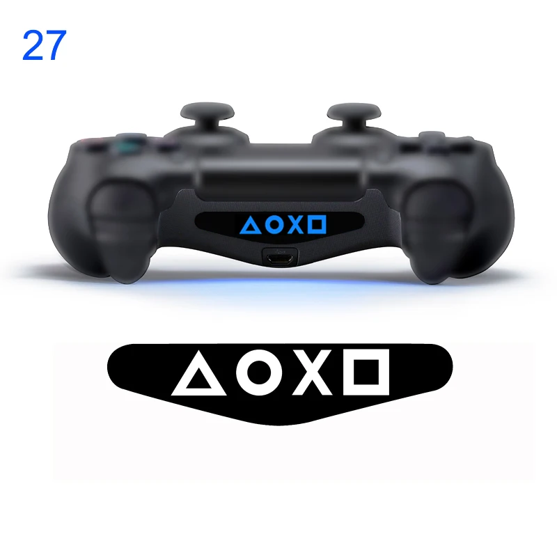 20 PCS Mixed Sticker For Sony Play station 4 PS4 controller LED Light Bar Decal PVC Sticker for PS4 Dualshock gamepad control