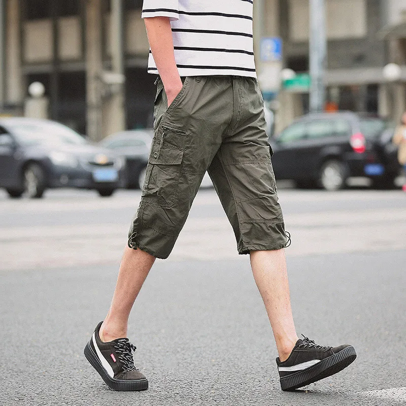 Летние мужские повседневные шорты модные большие размеры хлопковые мужские шорты Уличная Военная карго шорты мужские Pantalonetas Hombre