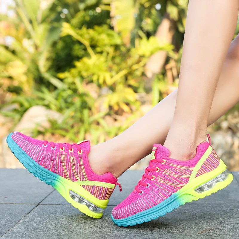 Phymonal Red Running Shoes For Women Trending Sneakers Women Cushion