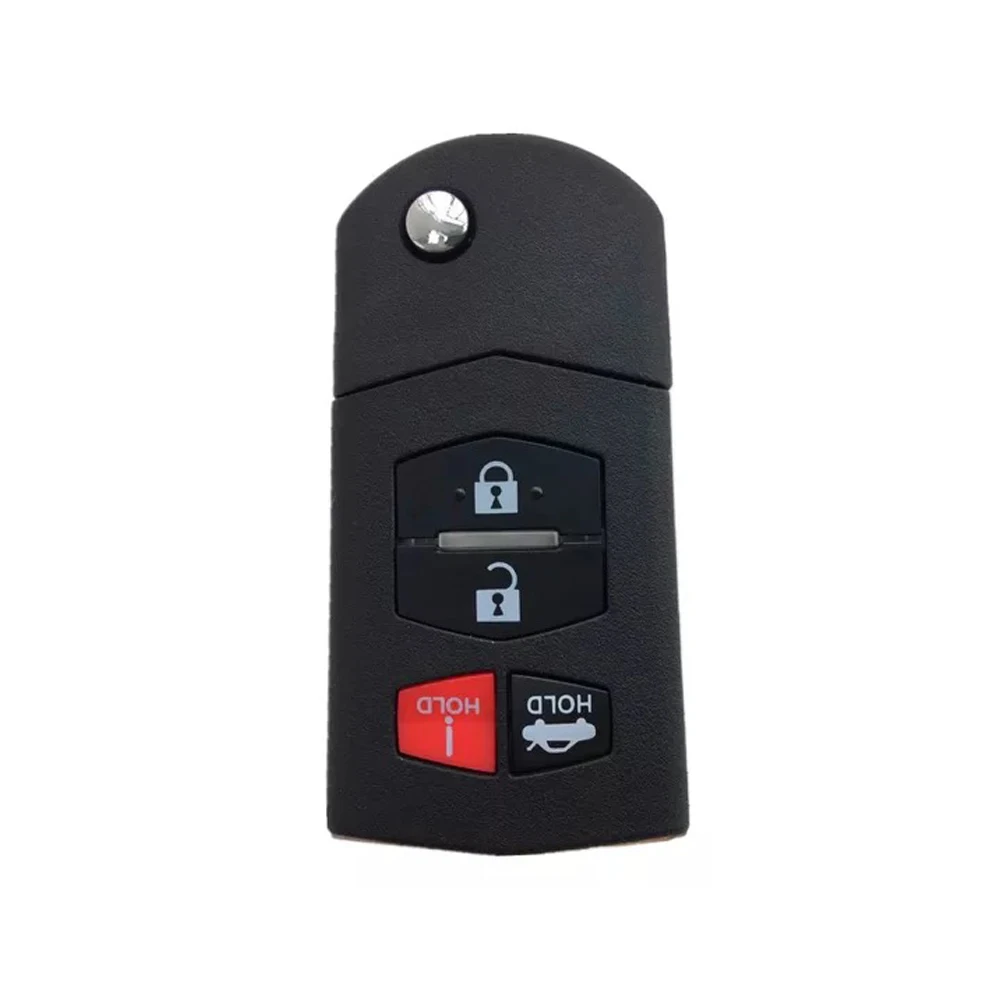 JEAZEA New 4 Button Folding Remote Control Keyless Key Shell Case Fob Housing for Mazda 3 6 2010 -2012 For MX-5 Miata 2006 2007 - 2012-2