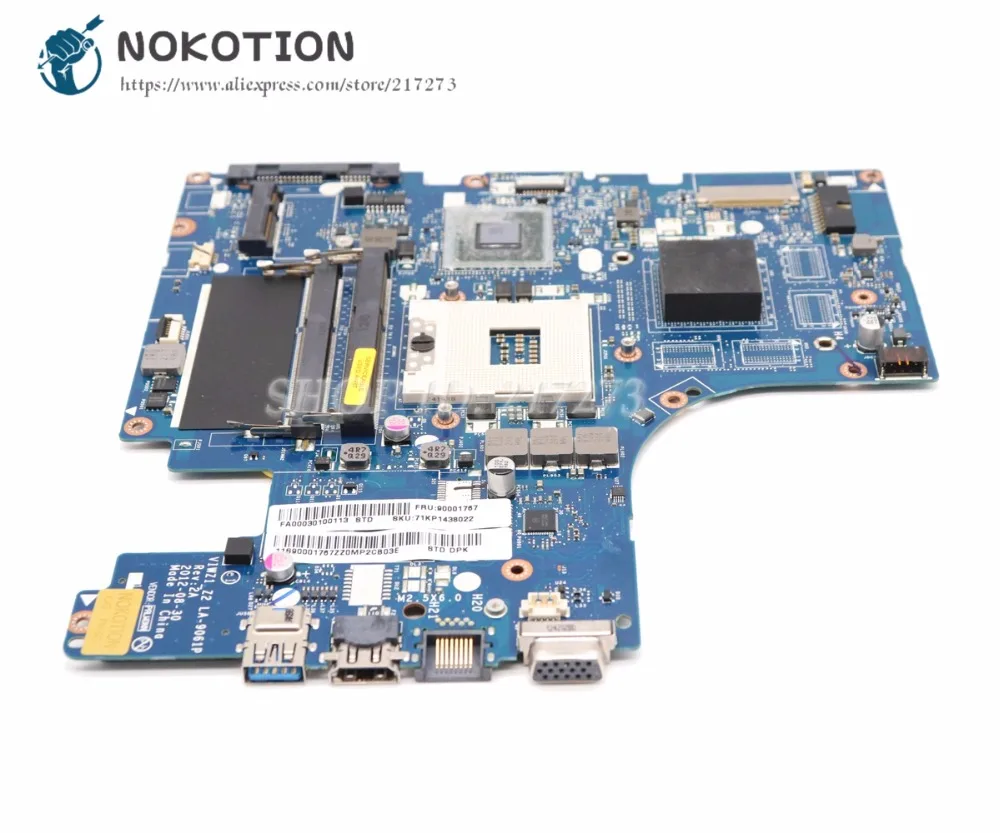 Nokotion For Lenovo Ideapad Z500 Laptop Motherboard Viwz1 Z2 La 9061p Main Board Hm76 Ddr3 Dvd Connector 10pin December