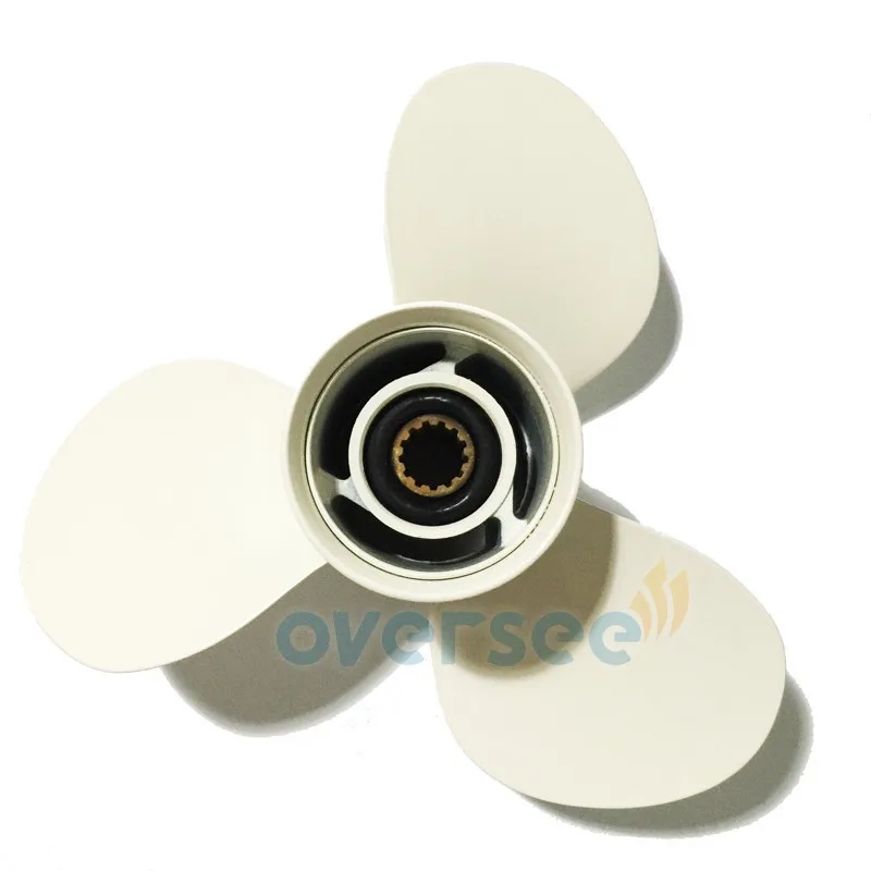 OVERSEE Aluminum Propeller 11-3/8x12-F Replaces For Yamaha Outboard Motor 0HP 50HP 663-45952-02-EL 