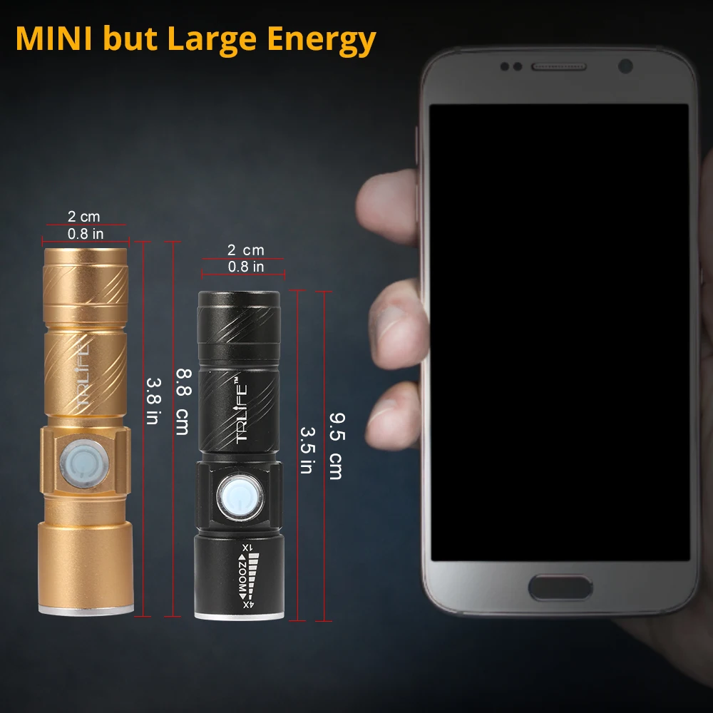 Excellent Ultra-Bright Bike Light Stretch Zoom Q5 Bicycle Light Front LED Flashlight USB Rechargeable Built-In Battery Bicycle Accessories 2