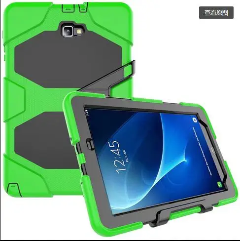 Планшеты Heavy Duty усиленный противоударный Гибридный для Samsung Galaxy Tab A A6 10,1 P580 P585 чехол Kickstand защитный SM-P580+ подставка для ручек