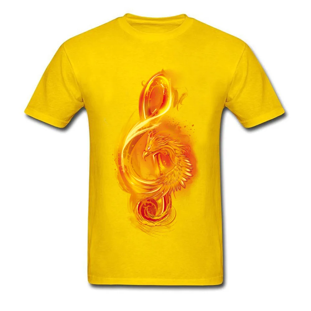 Music Reborn T Shirt for Men Casual Summer Fall Tops & Tees Short Sleeve Cheap Customized Tee Shirt Crew Neck All Cotton Music Reborn yellow
