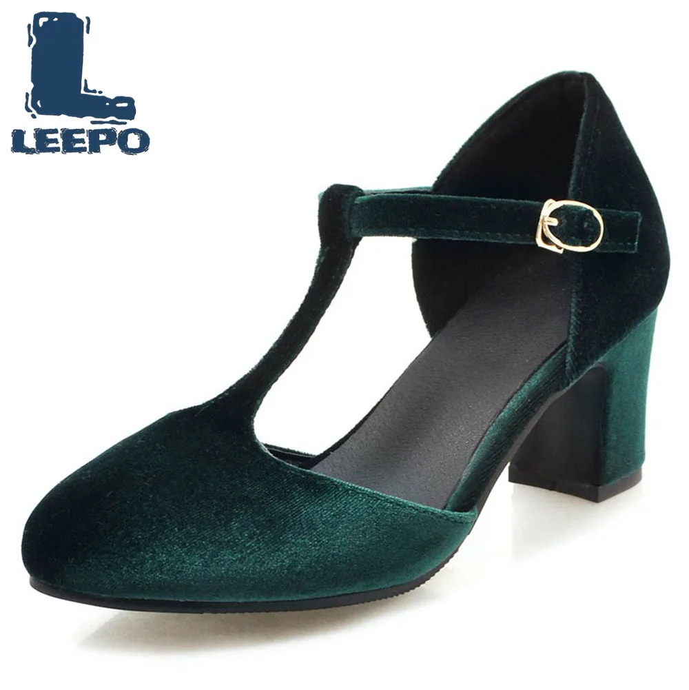 

LEEPO Sandals Women Pointed Toe High Heels Shoes Woman T-Strap Sandalias Ladies Summer Mary Jane Pumps Female Shoes with A Strap