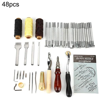 

48PCS Leather Craft Tool Leather Sewing Tools Kit