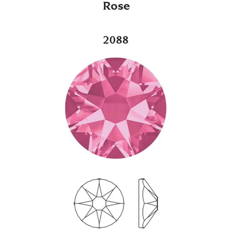 Многоцветный SS20 Xirius Горячая фиксация Стразы 2078 граней 8 большой 8 маленький мотив железа на декоративные камни для одежды украшения одежды - Цвет: Rose