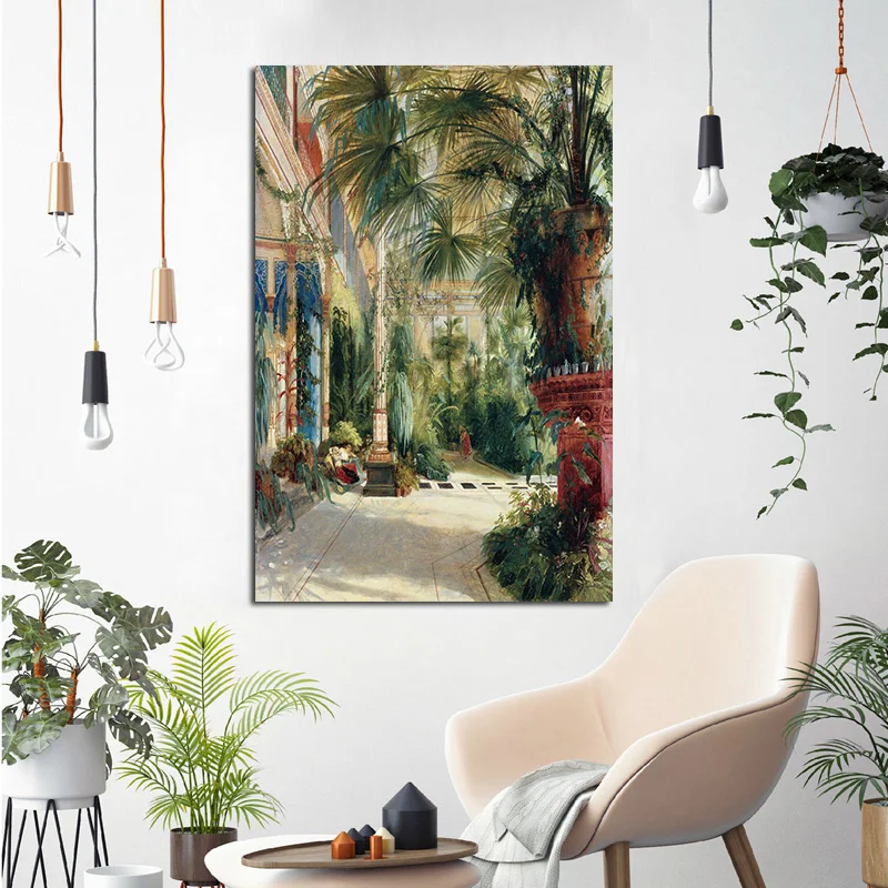 

Southeast Asia Coconut Trees Architecture Landscape Cuadros Poster Print Canvas Painting Modern Wall Picture for Living Room