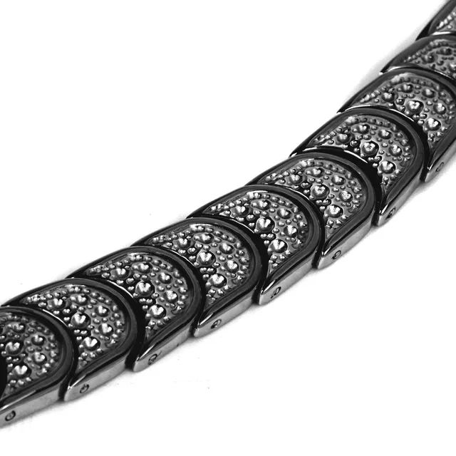 HTB1ATIZKFXXXXXbapXXq6xXFXXXP - Rainso Titanium Bracelet for Men 4 Elements Health Magnetic Bracelets&Bangles Black Squamiform Design Men's Jewelry OTB-768BFIR