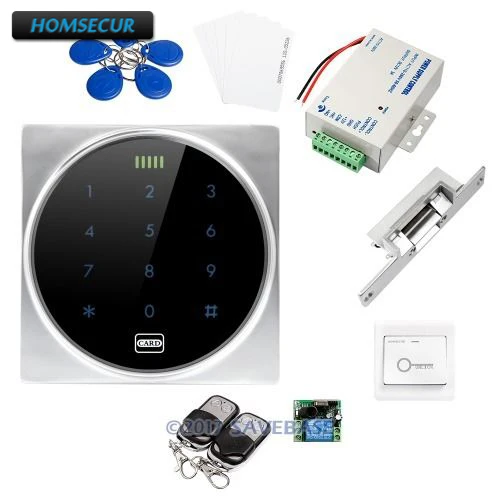 

HOMSECUR Silver Color Round FRID Waterproof Access Control Kit With NO Strike Lock