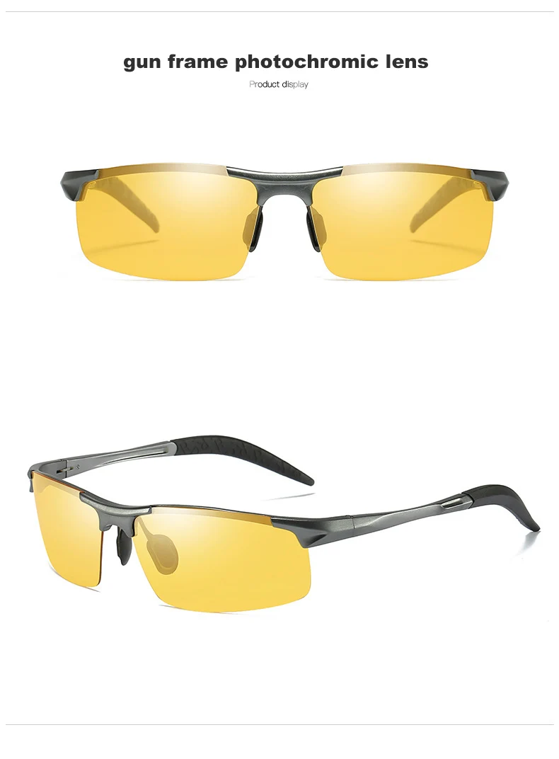 HD очки для вождения, брендовые, фотохромные, поляризационные, солнцезащитные очки для мужчин, алюминий, спортивные очки, тренд, Chamelen oculos de sol masculino UV400