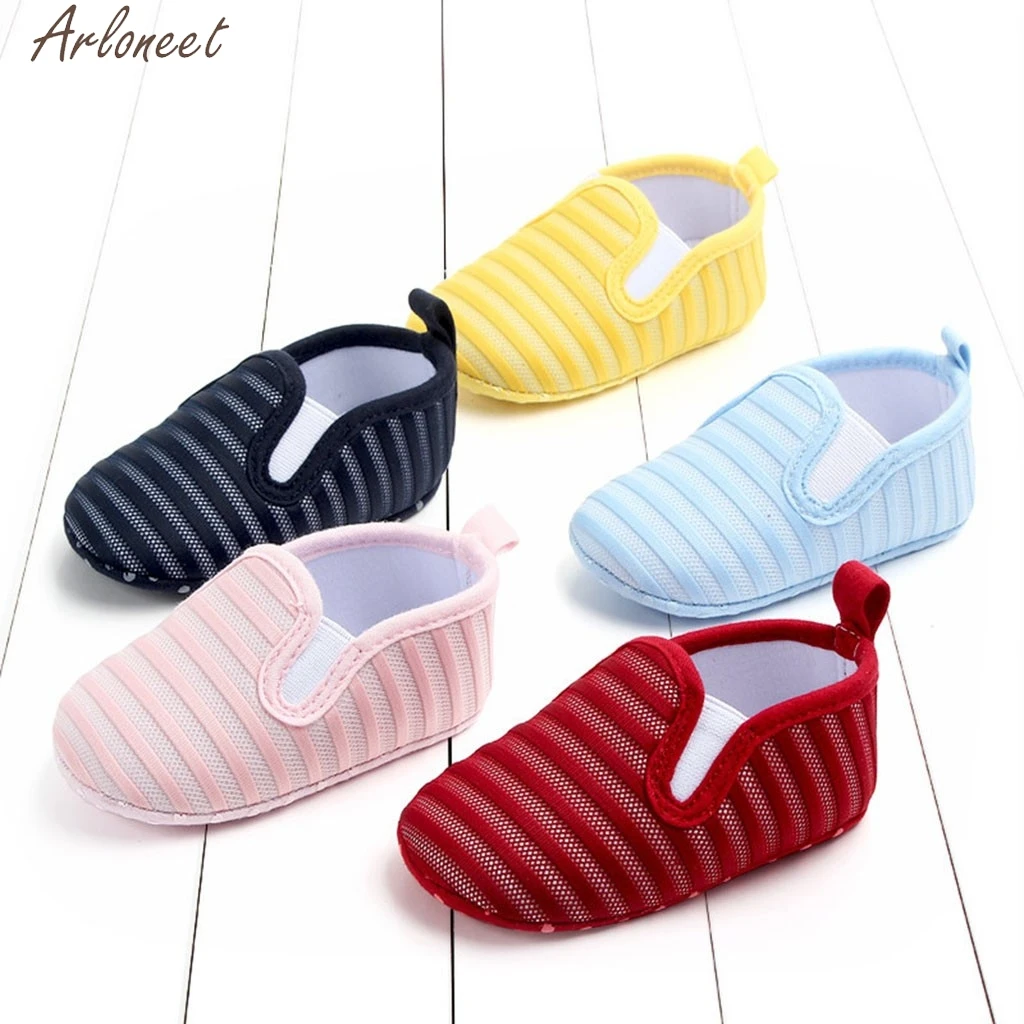 

ARLONEE Newborn Girls Boys Shoes Candy Color Striped Mesh First Walkers baby girl shoes baby shoes boy 1 year baby shoe