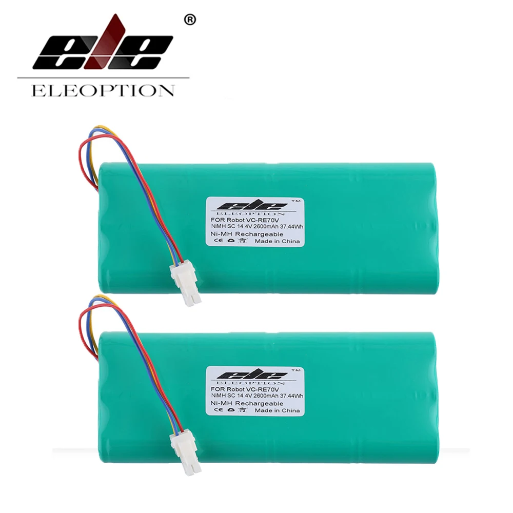 

ELEOPTION 2PCS 2600mAh 14.4V Ni-MH Battery For SAMSUNG VC-RE70V DJ96-0083C SR9630 VC-RA50VB VC-RA52V VC-RA84V VC-RE72V VC-RL50V