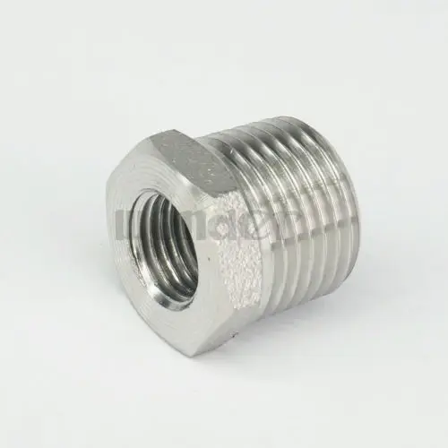 

1/2" NPT x 1/4" NPT Female 304 Stainless Steel Reducing Bush Forged Pipe Fitting 3000 PSI Water Gas Oil