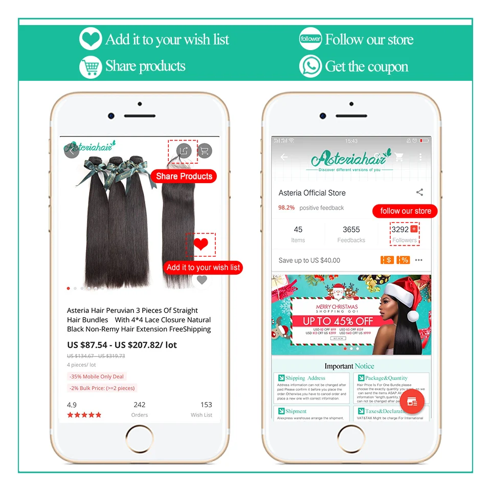 Asteria волосы бразильские волнистые 13*4 дюйма от уха до предварительно выщипанные