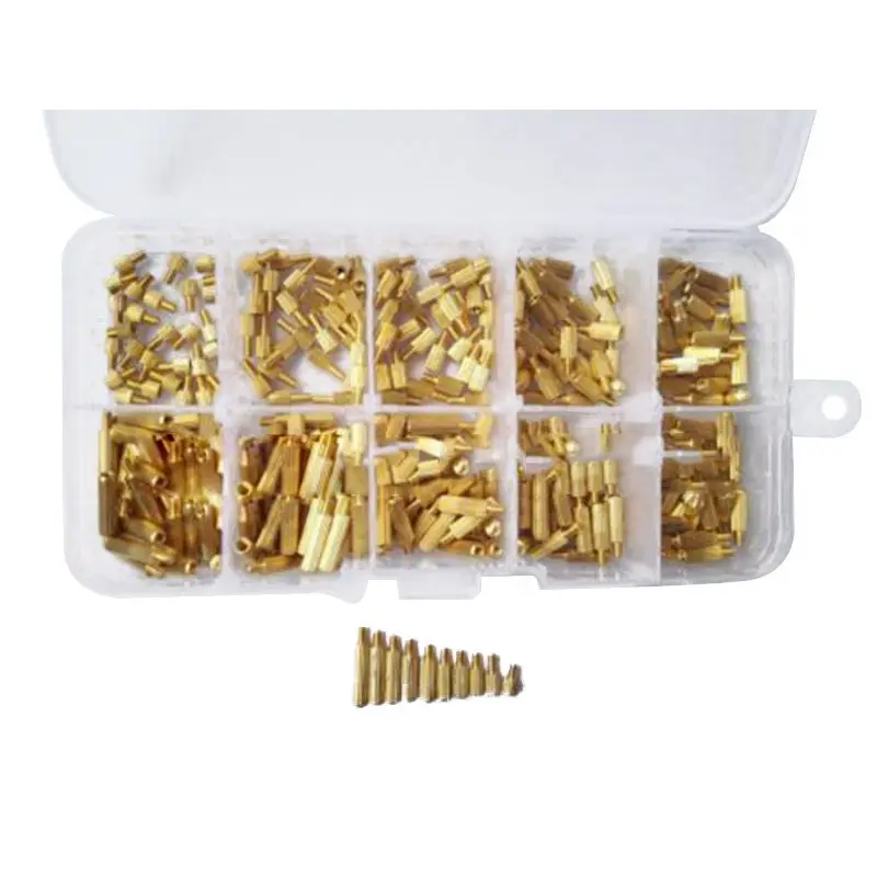 

300pcs M2 Male x Female Long Screw Bolt Brass Standoff Spacer Assortment Set
