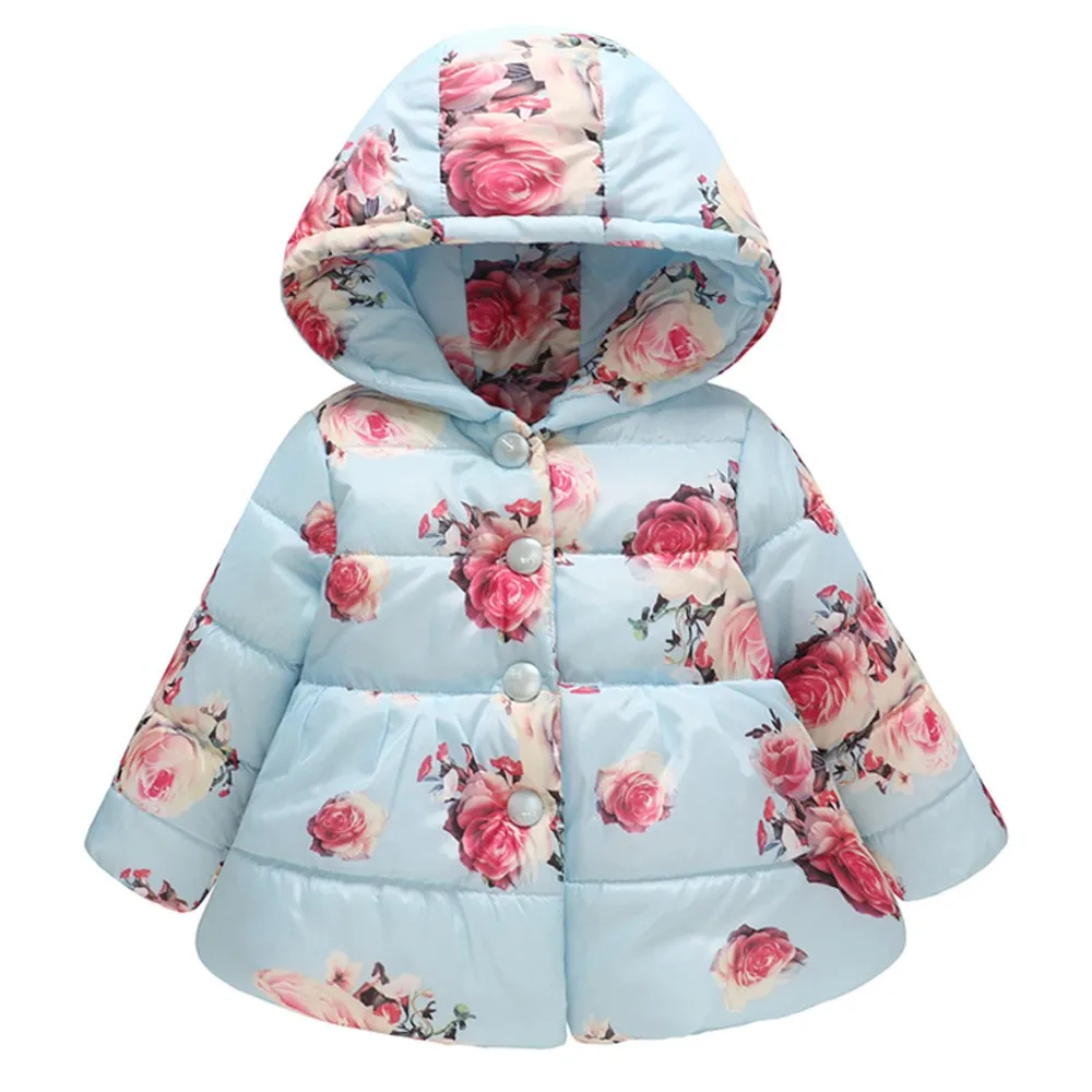 LONSANT/парки для девочек; зимняя куртка с принтом на пуговицах и длинными рукавами; Roupas Infantis Meisjes Jas Veste Fourrure; пуховое пальто; N30