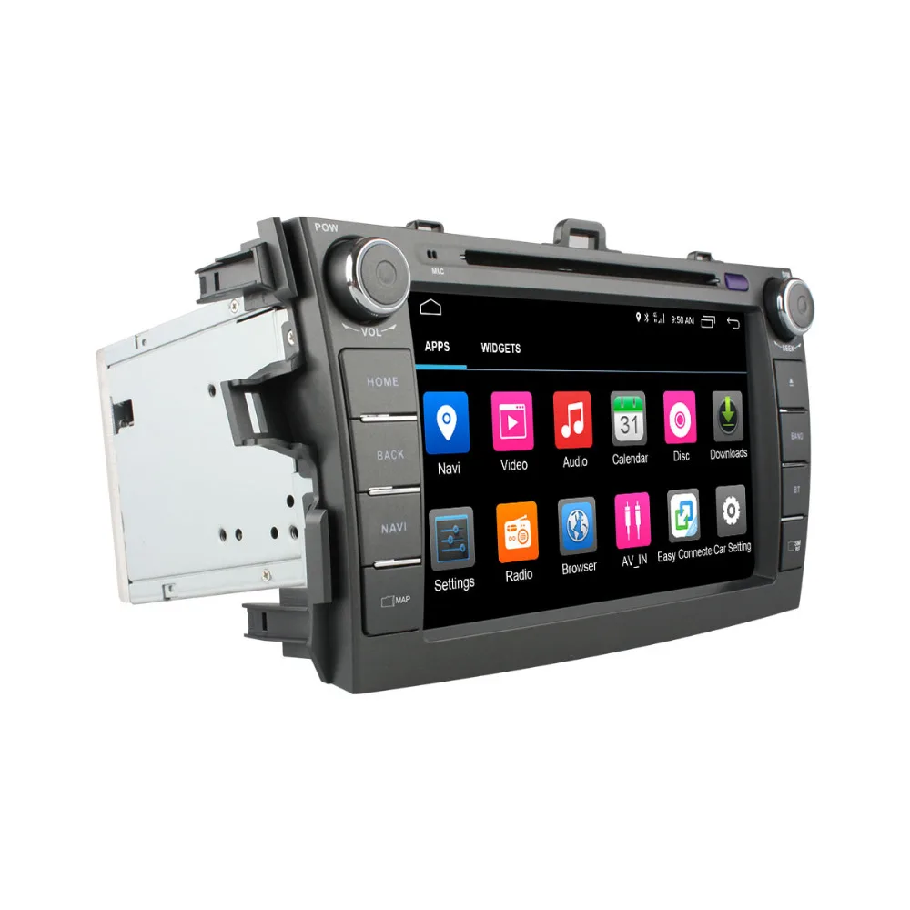 Excellent C500 8" Android 6.0 Quad Core 2GB RAM Car DVD Player for Toyota Corolla 2007- 2010 2011 GPS Map RDS Radio 4G LTE SIM Bluetooth 2