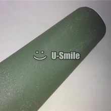 High Quality Army Green Glitter Sandy Sparkle Vinyl Wrapping Folie Bubble Free Phone Laptop Ipad Sticker Size:1.52*30M