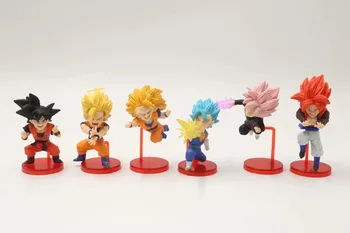 

Anime Dragon Ball Z Super Saiyan Son Goku Vegeta PVC Action Figure Collectible Model Kids Toys Doll 6pcs/set
