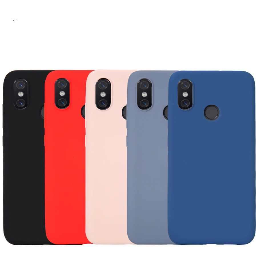 

case for xiaomi mi A2 mi 6x mi 6 case cover luxury liquid silicone soft candy color protective phone bag cases for xiaomi mi A2