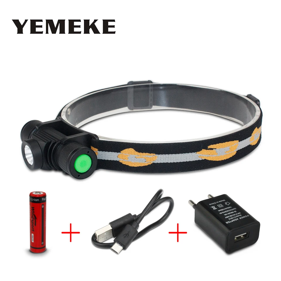 

XML T6 Led Headlamps 7W 1000 Lumen Led Head Lamp Rechargeable Usb 18650 Batttery Headlight Usb Charging For Hunting Fishing