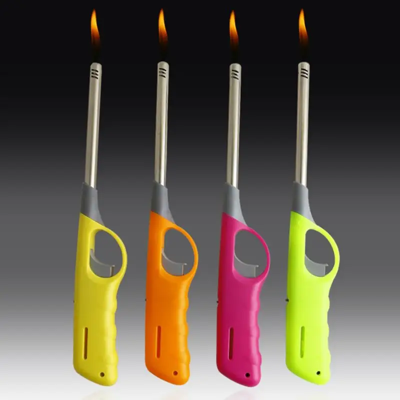

27cm Multipurpose Long Reach Refillable Safety Gas Candle Barbecue Utility Butane Torch Lighter Fire Starter Plastic