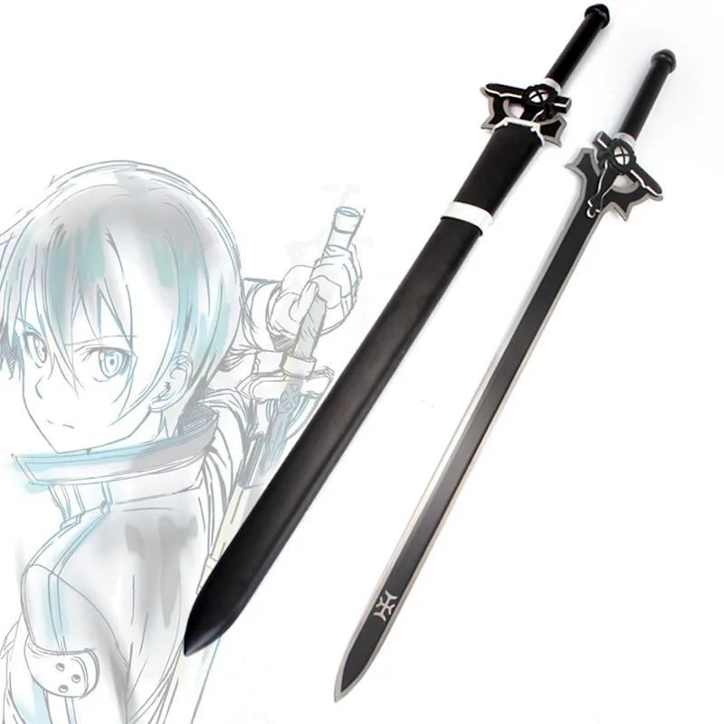 carbon steel Japanese black blade sword anime Zinc alloy katana vintage home decor sword