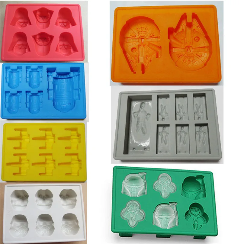 

7 Choices Lego Star Wars Ice Cube Tray R2D2 X-Wing etc Silicone Mold Chocolate Fondant Mould DIY Cocktail Whisky Drink FDA #f