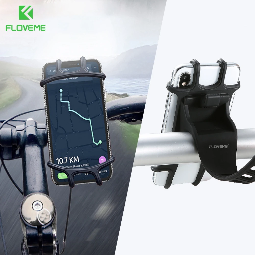 FLOVEME Universal Bicycle Mobile Phone Holder Bike Handlebar GPS Mount Bracket