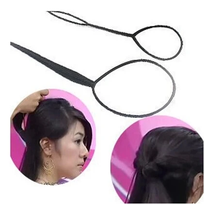 Livraison Gratuite 2 pcs Magique Noir Épingles à Cheveux Queue de Cheval Coiffure Outils Cheveux Accessoires