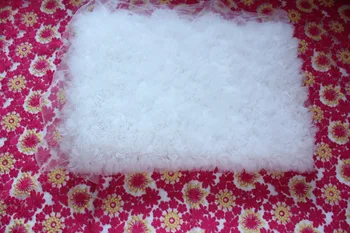 

Most Exquisite Off White Chiffon Rosette Fabric,Latest Version of the Photography Prop, Bridal Fabric, wedding decors 5 yards